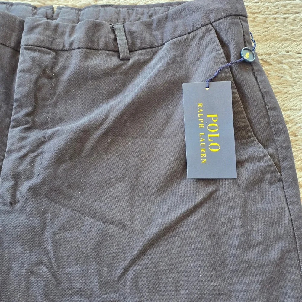 Polo Ralph Lauren Mens Navy Blue Chino Pants Stretch Cotton 34x33 PDFASHION2 New